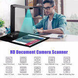 QERTYHJK Document Camera Scanner for Teachers 5 Megapixel Portable Capture Size A4 with OCR File Barcode Scanning
