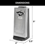 Kenmore Electric Can Opener – Smooth Edge, Automatic Side-Cut Blade, Extra-Tall Design for Regular & Pop-Top Cans, Easy One-Touch Operation, Black & Stainless Steel