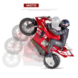 Tiodei 1/6 Scale Self-Balancing RC Motorcycle, Six-Axis Gyroscope,2.4GHz Dual Motor Remote Control Bike, Wheelie Stunt Model (RTR Version/Blue)