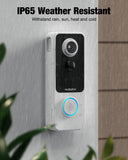 MUBVIEW Wireless Video Doorbell Camera with Chime, No Subscription, 1080p