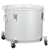10 gal Fryer Grease Bucket, Oil Disposal Caddy, Steel Fryer Oil Transport Container With Rust-Proof Coating, Grease Can With Lid & Lock Clips