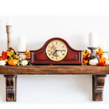 Hermle Qwirly Store Acton Mechanical Mantel Clock 21142070340 Antique Style Mahogany Wood Chiming Mantel or Desk Clock