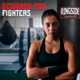 Ringside 100 lb Powerhide Heavy Bag for Boxing, MMA, Muay Thai & Kickboxing, Soft Filled Punching Bag with Foam Liner, Chain & Swivel Included, Black