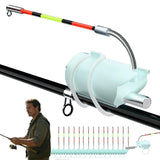 High Sensitivity Night Fishing Float Bite Alert for Fishing Rods, Ice Fish Tip up Alarms Indicators Equipment with LED Lights & Sound for Lake Fishing (15Pcs)