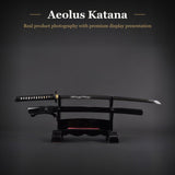 Aeolus Katana, 1095 High Carbon Steel Hand Forged Full Tang Japanese Sword