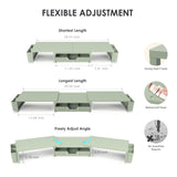 OPNICE Desk Organizers and Accessories, Dual Monitor Stand Riser with Drawer and 2 Pen Holders, Desk Shelf Computer Racks & Printer Stand for Office Workspace Organizers, Desktop Organization (Sage Green)