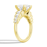 MSBLUE 1ct Size 8 Moissanite Engagement Ring for Women
