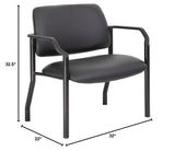 Boss Office Products Guest Chair 500 lb. Weight Capacity in Black