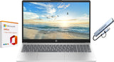 HP 15.6" Business Laptop with 1-Year Microsoft Office 365 with Copliot AI, 16GB RAM 128GB SSD, Quad-Cores Intel Processor, Windows 11, PLUSERA Earphones & 8-in-1 Hub Included, Natural Silver