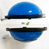 Pmsanzay Wall Mounted Half Ball Balance Trainer Holder, Sturdy Stainless Steel Balance Trainer Storage Rack, Half Yoga Exercise Ball Display Holder for Home Gym,Studios - No Balance Trainer Pmsanzay
