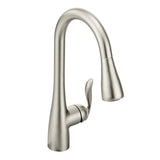 Moen Arbor Spot Resist Stainless One-Handle Pulldown Kitchen Faucet with Sprayer and a Reflex Docking System, Kitchen Sink Faucet Featuring Power Boost for a Faster Clean, 7594SRS