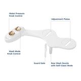 LUXE Bidet NEO 120 - Single Nozzle, Self-Cleaning, Non-Electric Bidet Attachment for Toilet Seat, Adjustable Water Pressure, Rear Wash (Gold)