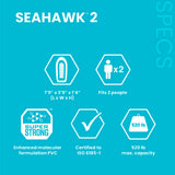 INTEX 66332EP Seahawk 2 Inflatable Boat Set: Includes Deluxe 48in Aluminum Oars and High-Output Pump – SuperStrong PVC – Fishing Rod Holders – 2-Person – 520lb Weight Capacity