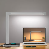 Hengsense Aluminum LED Desk Lamp with Charging Station, 15W Table Lamp Work