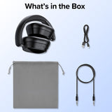 Hybird Active Noise Cancelling Bluetooth 6.4 Headphones Wireless 140 Hrs Playtime ANC & Battery Display Over Ear Headphones With ENC Mic Hi-Res Audio Comfort Earcup Headphones for Travel Game Music