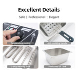 Electric Deep Fryer with Basket for Home Use, Countertop Commercial Deep Fryer 1700w Powerful Performance 9.7Qt Large Capacity Stainless Steel Oil Fryer, Temperature Control