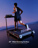 Aeriflo Treadmills for Home with 20% Auto Incline, T510A Foldable Treadmill with 20" Extra Wide Running Belt, 12.4 MPH High Speed, Kinomap App & Wireless Charging, 3.5 HP Power Running Treadmill