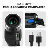 MILESEEY PF260 Golf Rangefinder with Slope, Removable Battery Power, 1100 yd Rechargeable Laser Range Finder Golf