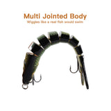Rose Kuli Fishing Lures - Multi Jointed Swimbaits, Topwater, Slow Sinking, Bionic Swimming Lures Kit for Bass, Trout, Freshwater & Saltwater