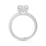 MSBLUE® 3CT Cushion Cut Moissanite Engagement Ring, Size 7