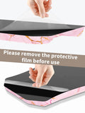 3-in-1 Ergonomic Keyboard Stand with Wrist Rest & Mouse Pad Set,Pink Marble