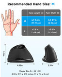 AOC Ergonomic Mouse, 2.4GHz Wireless Bluetooth Vertical Mouse, Rechargeable