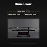Tiger Katana, 1060 Carbon Steel Hand Forged Full Tang Japanese Sword