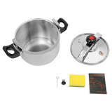 201 Stainless Steel Pressure Cooker, 60kpa Sealed Stewing Pot Cooking Cookware, Multi Protection Stovetop Pot Pressure Cooker for Home Kitchen Family Restaurant Boiling & Steaming Meals (9L/9.51 Qt)
