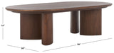 SAFAVIEH Couture Collection Barnard Walnut Oval Solid Wood Coffee Table