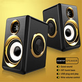 Boomboxes 1 Pair USB+AUX Wired Computer Speakers Bass Reinforcement 4 Diaphragm for Laptop Desktop 8W High Power Loudspeaker (Color : White-Fruit peach5)