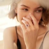 Oseew 2027 High School Class Ring for Women College (Rose Gold)
