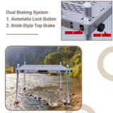 Fishing Dock - Lightweight Aluminum-Magnesium-Silicon Alloy Open-Frame Platform, Foldable with Height-Adjustable Legs for Deep-Water Fishing