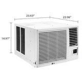 LG 12,200 BTU Window Air Conditioner with Supplemental Heat, 230/208V, Cools 570 Sq.Ft. (19' x 30' Room Size), Electronic Controls with Remote, 2 Cooling, Heating & Fan Speeds, Slide In-Out Chassis