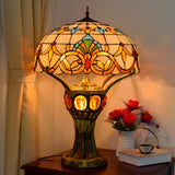 Tiffany Retro Style Stained Glass Table Retro Hotel Dining Room Villa Decorative Desk Lamp  Stained Glass Table Lamp