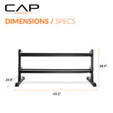 CAP 550 LB Dumbbell Set with 2-Tier Rack, Rubber Hex Weights Dumbbells Set, Home Gym Weight Set for Strength Training, Chrome Handle