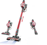 WLOTPO Cordless Vacuum Cleane,Stick Vacuum Cordless Rechargeable with Super Suction,Hardwood Floor Vacuum for Home Pet Hair, Carpets, Tile(Deep Red)