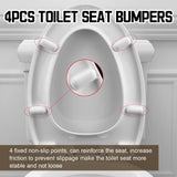 Premium Heavy-Duty Elongated (Oval) Toilet Seat (Oblong 18.5″), Soft Close & Silent, Metal Hinges, Quick-Attach Installation, Durable, Easy-Clean, White