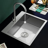 TSIBOMU 22" Kitchen Sink Drop in, 22" x 18" Single Bowl Sink Topmount 18 Gauge Stainless Steel Kitchen Sink (Brushed)