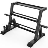 3-Tier Weight Rack, Dumbbell Kettlebell Rack 1100LB Capacity Weight Plate and Curl Bar Storage for Home Gym