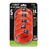 EGO Power+ AL2420P Pre-Cut 0.095-Inch Twisted Line (5-Pack) for EGO 56-Volt 15-Inch Trimmer & Multi-Head