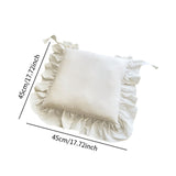 PYmijimy Chair Cushion Pad Seat Upholstery with Removable Cover and Ties Hold for A Decoration in European(Cream White)