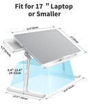 SAIJI Laptop Bed Tray Table - Adjustable Lap Desk for Couch (Gray)