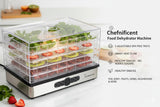 Chefnificent Food Dehydrator DryPro 400 Machine with 5 Adjustable Trays, Rapid 4 Hour Drying, BPA Free Fruit Dryer for Jerky, Herbs, Mushrooms, Freeze Dryer Alternative for Healthy Snack