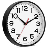 Roymnie Wall Clock Silent Non-Ticking Modern Clock Battery Operated 18 Inch Large Classic Analog Decorative for Classroom, Living Room, Office, Bedroom, School, Hotel (Black)