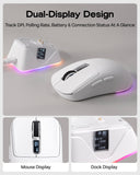 EPOMAKER NEX Lite Wireless Gaming Mouse w/Screens & RGB Charging Dock