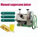QIUFANGM Manual Sugar Cane Juicer Machine, Stainless Steel Sugar Cane Press, 50kg/h Sugar Cane Juice Squeezer, Sugarcane Press Extractor with Handwheel, for Homes Commercial
