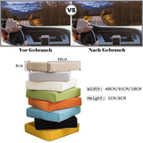 Memory Foam Seat Cushion - Non-Slip Indoor/Outdoor Chair Pad for Sofa, Office, Car - Comfortable Round Seat Pillow (45x45cm, 8cm Thick)