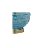360 Lighting Kayley 24" High Small Mid Century Modern Coastal Table Lamps Set of 2 Blue Ceramic Linen Shade Living Room Bedroom Bedside Nightstand House Office Home Reading Kitchen Entryway Console