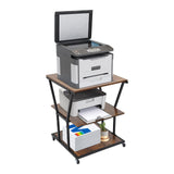 Printer Stand with Wheels, 3-Tier, 23.6-Inch Square Top