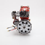 MechPuConToy Mini Metal Engine Model Kit That Runs, GS-L4 Engine Water-Cooled 4-Stroke DOHC Inline Four-Cylinder Engine Model Kit, Physics Science Engine for Adults (Finished Version)